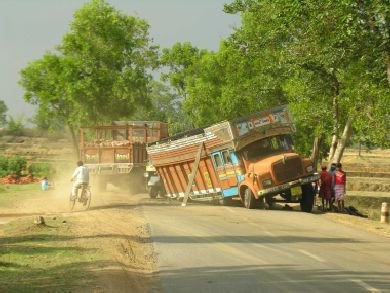 Motorradreise Indien ganz normale Verkehrssituation